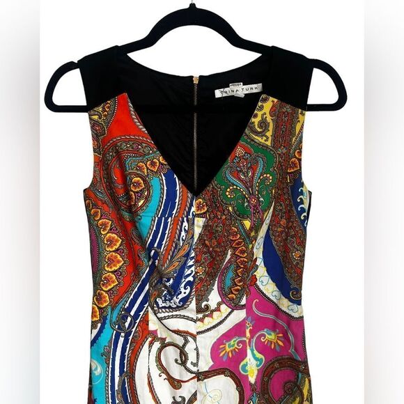 Trina Turk Paisley Angeline Dress Size 4 - Picture 3 of 7